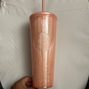 Coral dome Starbucks cup